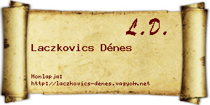 Laczkovics Dénes névjegykártya
