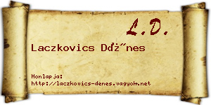 Laczkovics Dénes névjegykártya