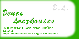 denes laczkovics business card